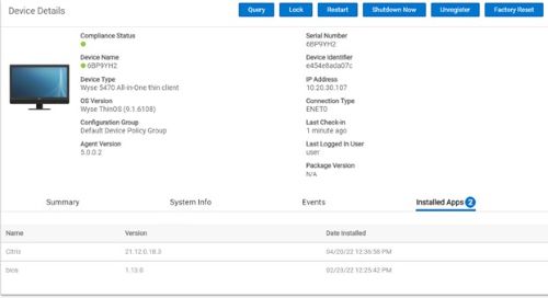 Detalles del dispositivo