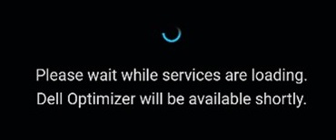 Die erste Meldung wird beim Starten von Dell Optimizer angezeigt