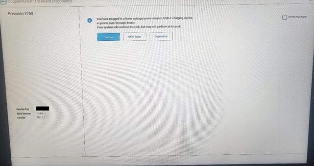 Insufficient power error