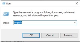 Aprire l'Editor del Registro di sistema di Windows