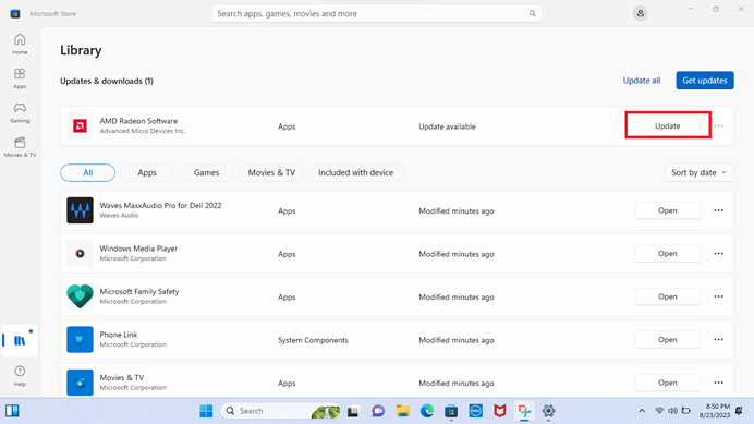 Mise à jour du logiciel AMD Radeon