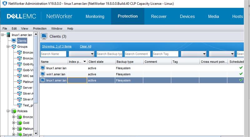 Haga clic en Index Path para cualquier cliente individual con CTRL+A para seleccionar todos