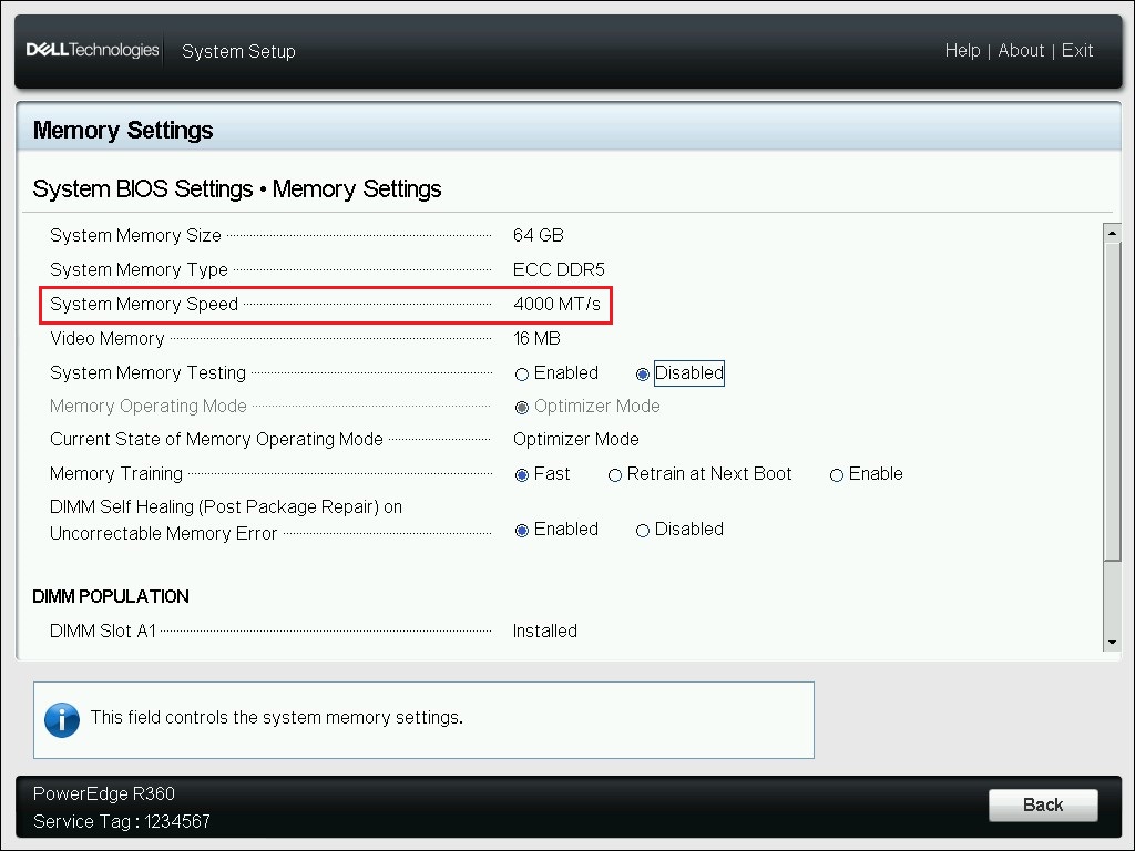 Rychlost paměti v systému BIOS