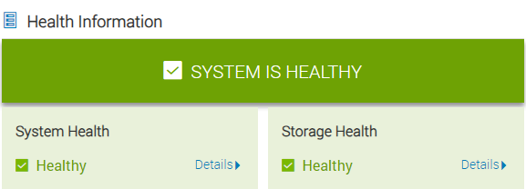 Check Health Information Overview for failed drive