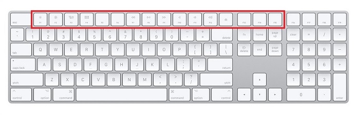 テンキー付きApple Magic Keyboard ファンクションバービュー
