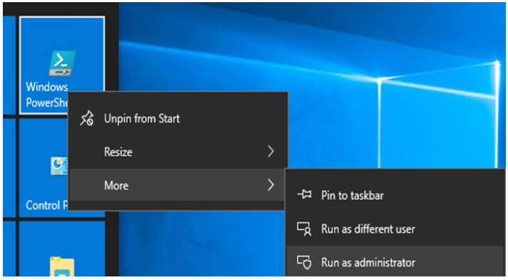 Aprire una finestra PowerShell ISE amministrativa sulla macchina virtuale