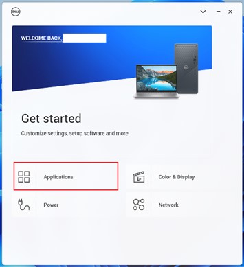 Нажмите «Applications».