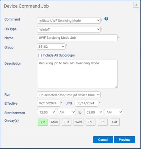 Device Command Job