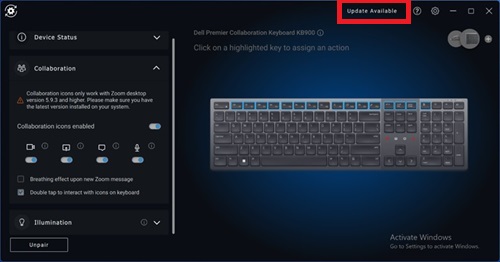 KB900 协作键盘更新可用