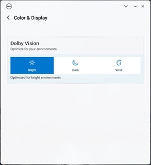 Dolby Vision available in MyDell