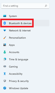Výběr zařízení Bluetooth a zařízení