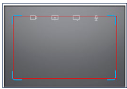 Inactive area on the edge of the touchpad