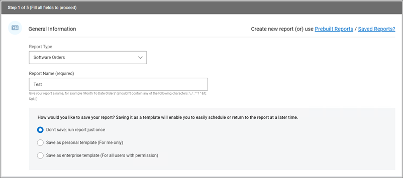 Create Report