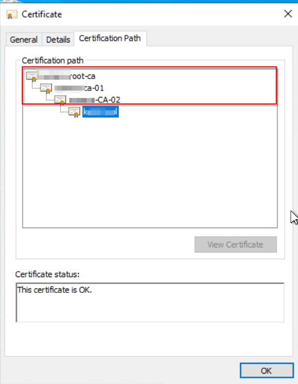 Client (Smart Card) Certificate Depth Three