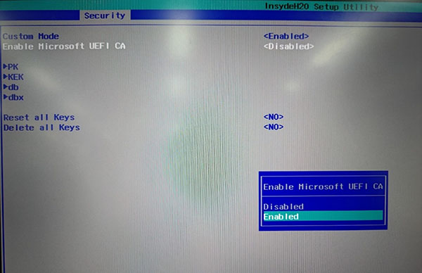 AMD 启用 Microsoft UEFI CA