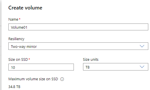 Erstellen einer CSV-Festplatte in Windows Admin Center