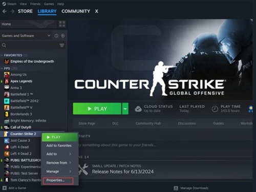 Game Properties