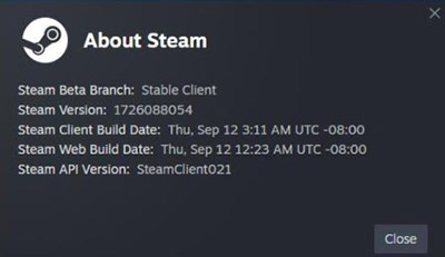 Den nyeste versjonen av Steam