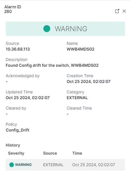 warning screen