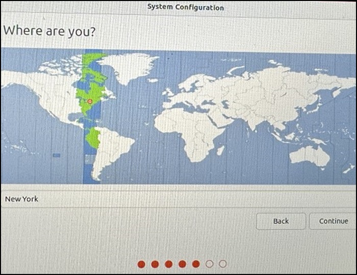 Ubuntu 系統組態，世界位置區段
