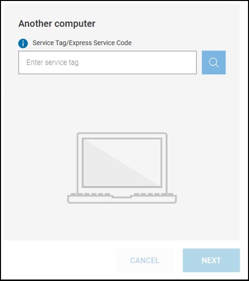 Dell OS Recovery Tool, option Autre ordinateur