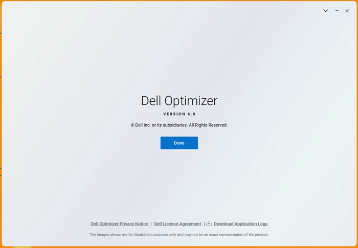 Dell Optimizer 6.x 關於頁面