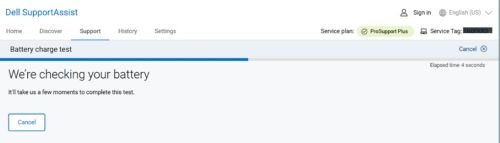 Une barre de progression s’affiche.