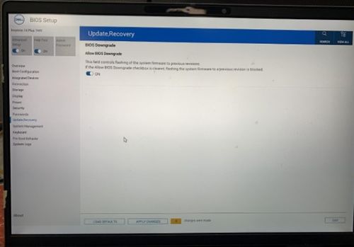 Enable Allow BIOS downgrade in BIOS