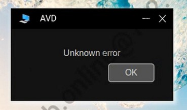 Unknown Error