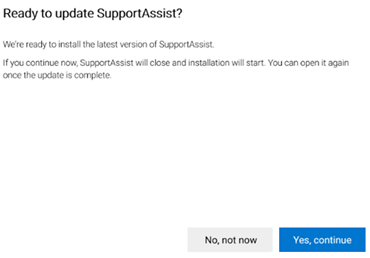Ready to update SupportAssist prompt