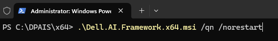 Dell AI Framework komutu