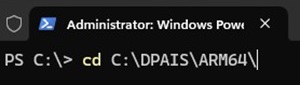 Ejemplo de comando cd de terminal de Windows