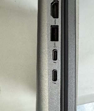 Two Thunderbolt Type-C ports