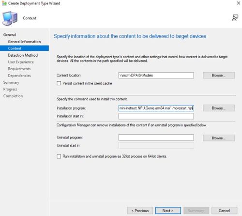 Saisissez msiexec /i « Dell.Model.Phi-3.5-mini-instruct.NPU.Genie.arm64.msi » /norestart /qn