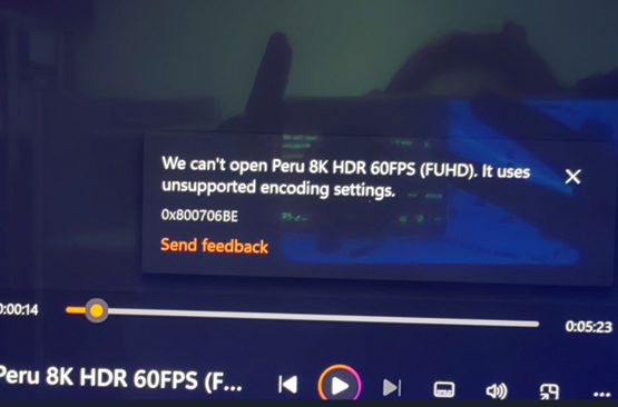 错误0x800705BE 