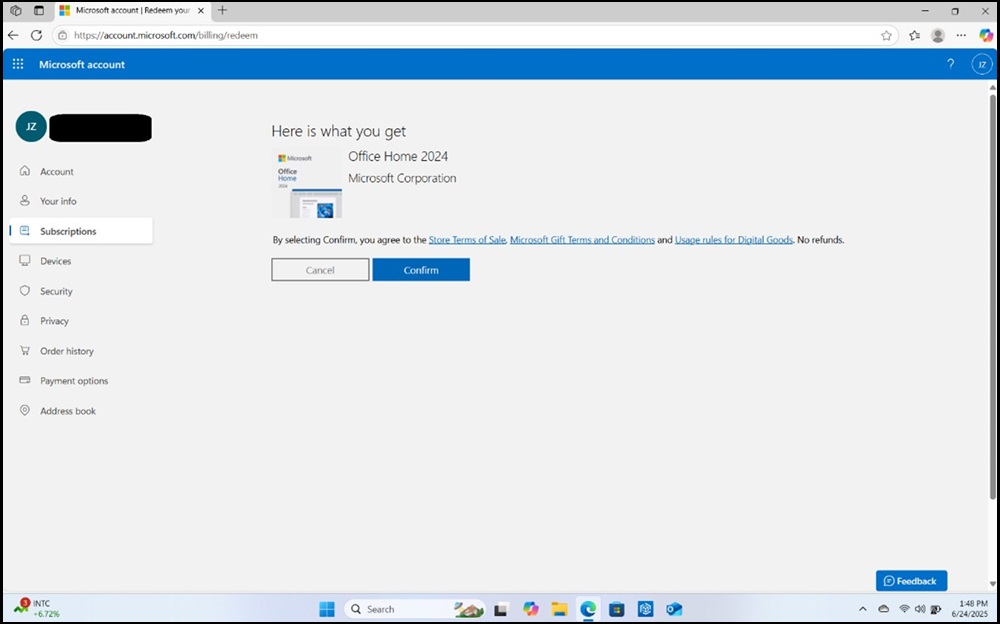 Account Microsoft, ecco cosa si ottiene Esempio
