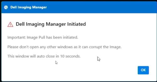 Aviso de Imaging Manager de Dell