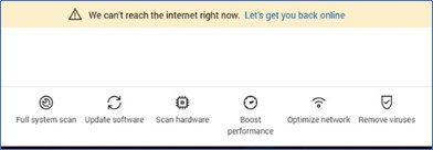 Impossibile raggiungere Internet in questo momento. Ti riportiamo online.