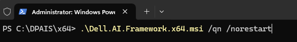 Comando Dell.AI.Framework