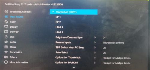 Press and hold the on the Thunderbolt option for eight seconds to open the hotkey menu.