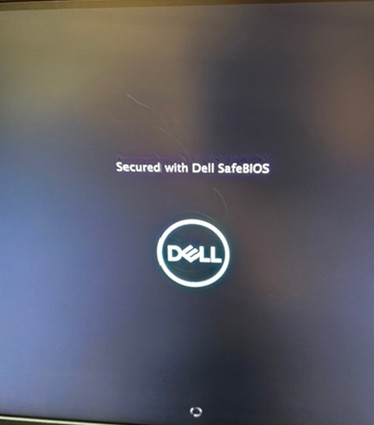 Device displays Secured with Dell SafeBIOS