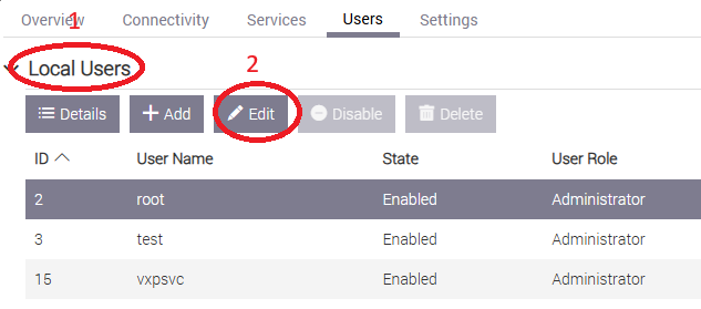 Screenshot of the edit button