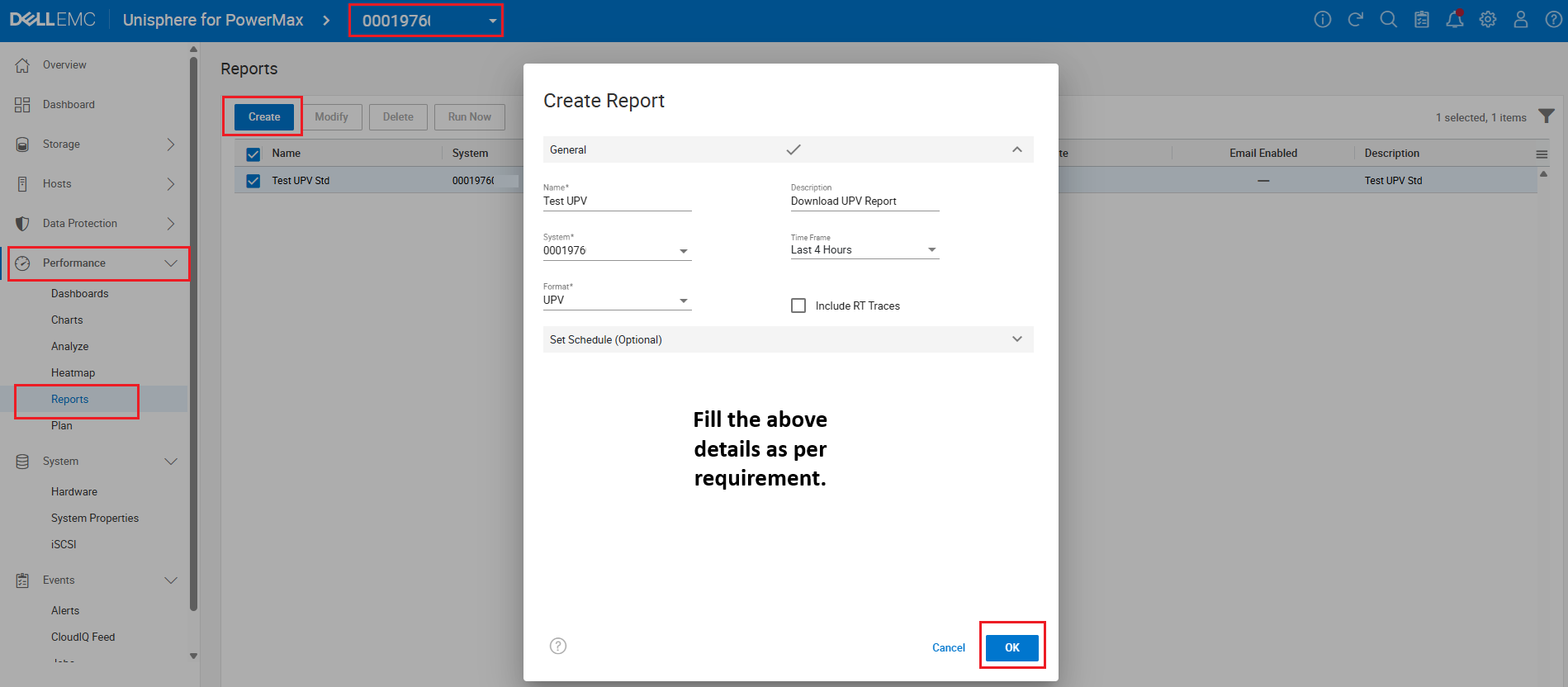 Create Report