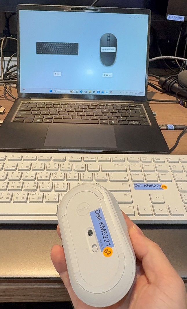 Tastiera e mouse bianchi visualizzati come neri nell'applicazione DDPM