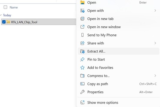 unzip file
