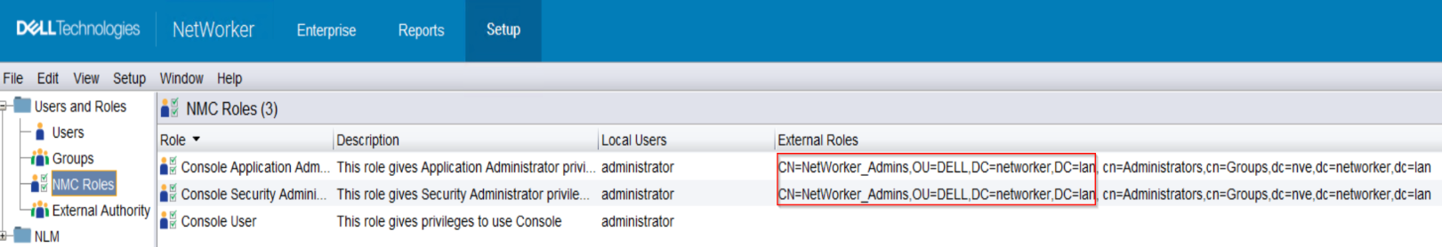 NMC external roles