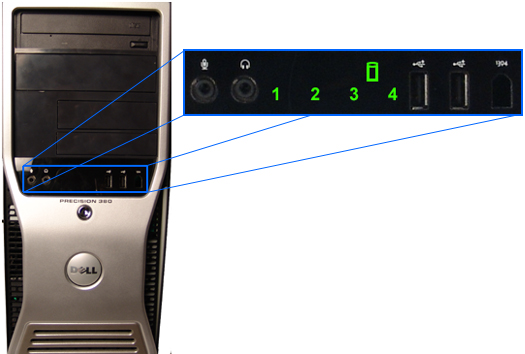 Voorbeeld van diagnostische LED's