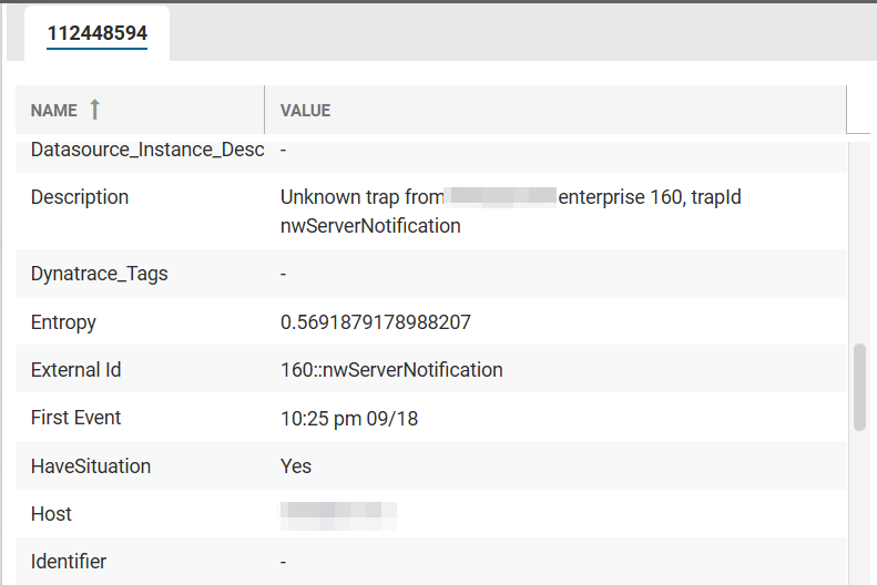 unknown trap message in reports in UI