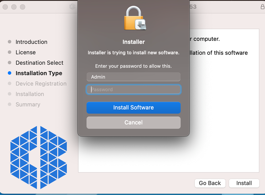 Populating admin credentials