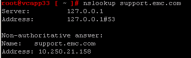 Exemple de commande nslookup